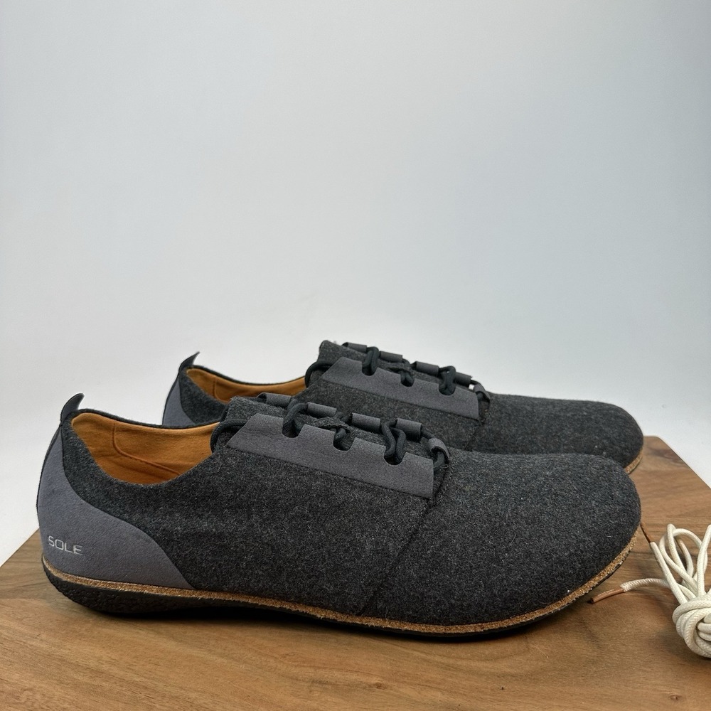 New NWT Mens SOLE ReCORK Tour Gray Wool Athletic Walking Trail‎ Sneakers Size 13